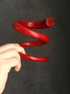 Alternative view of Red Double Wrap Snake Cuff - Size L