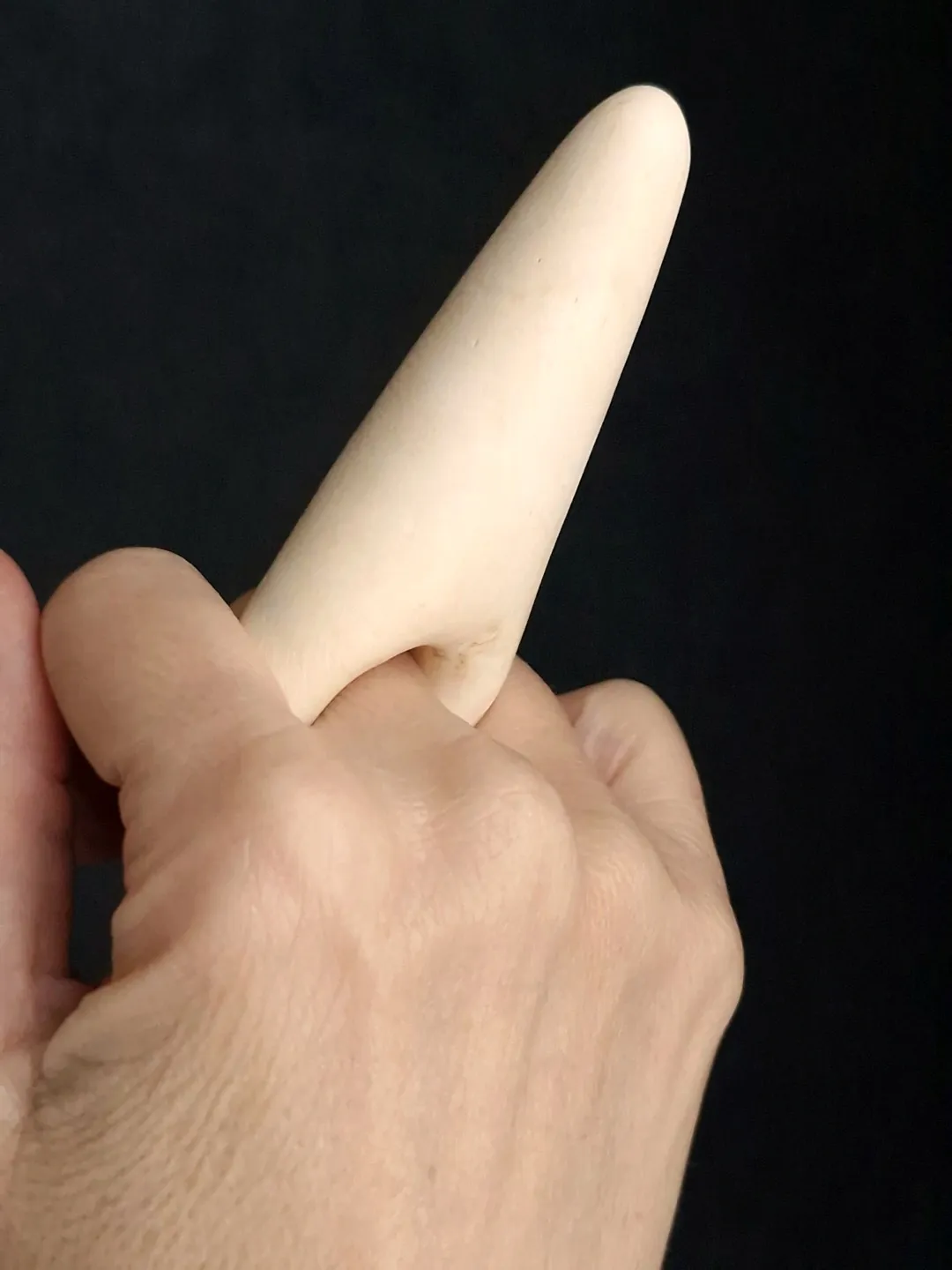 Vegan Ivory Sculptured Ring - Size 7.5