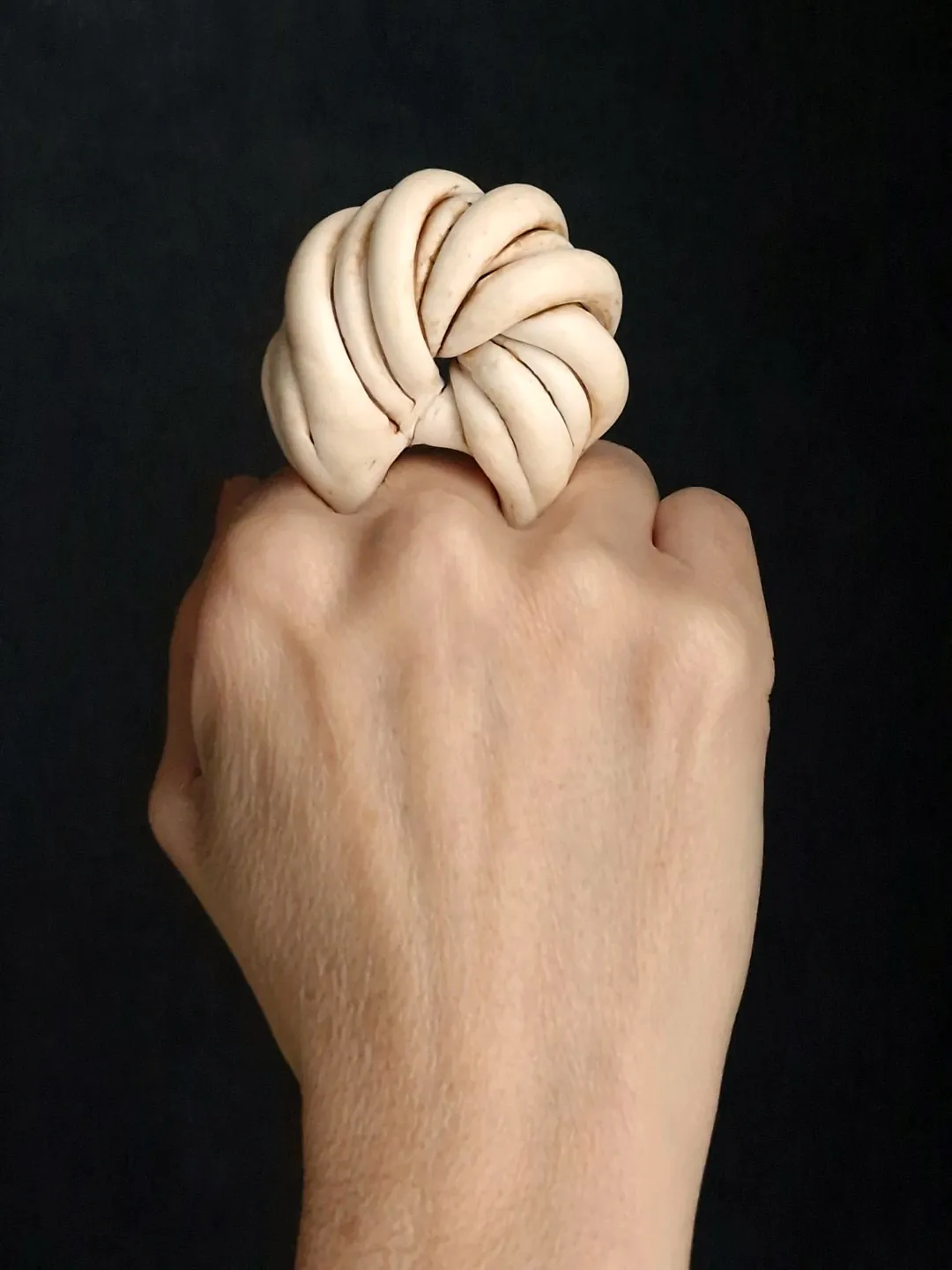 Vegan Ivory Sculptured Ring - Size 7