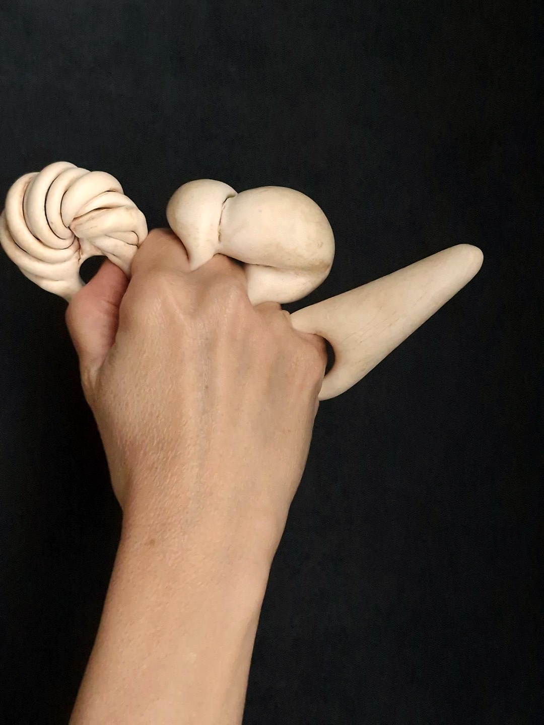 Vegan Ivory Sculptured Ring - Size 7 - Image 3