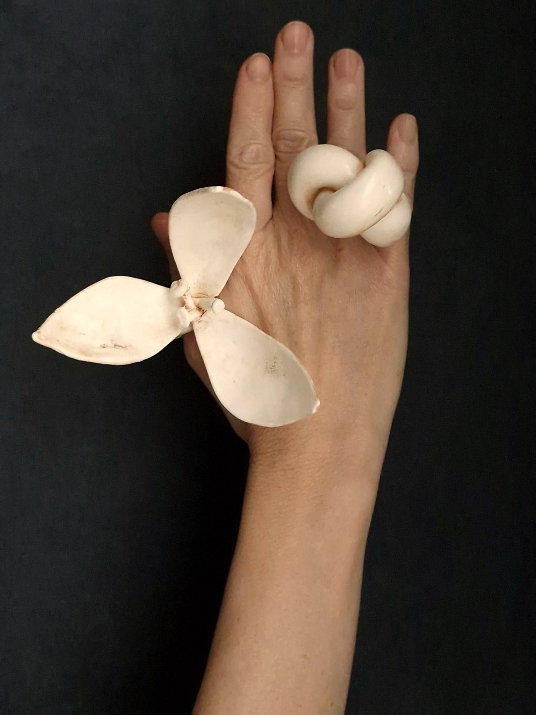 Vegan Ivory Sculptured Ring - Size 8.5 - Image 4