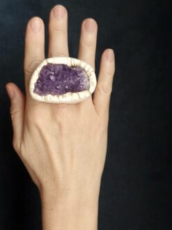Amethyst Stone Ring - Size 7.5