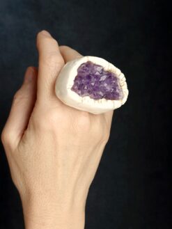 Alternative view of Amethyst Stone Ring - Size 7.5