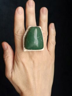 Alternative view of Green Aventurine Ring - Size 7