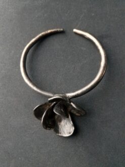 Alternative view of Black with Gold Sheen Collar Necklace - Adjustable Size