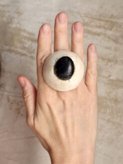 Polished Shungite Ring - Size 8.5