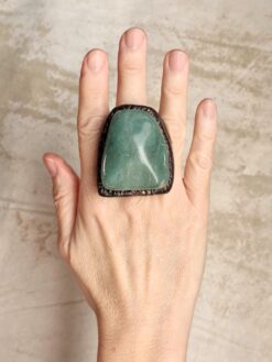 Alternative view of Green Aventurine Ring - Size 7