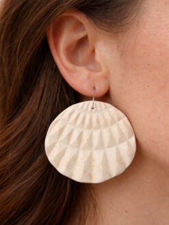Vegan Ivory Pierced Earrings
