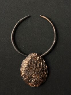 Alternative view of Black with Gold Sheen Collar Necklace - Adjustable Size