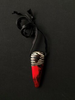 Alternative view of Red & Black Necklace (Adjustable Length)
