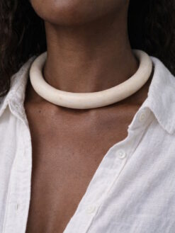 Vegan Ivory Collar Necklace - Size Medium