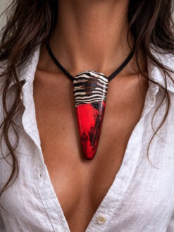 Red & Black Necklace (Adjustable Length)