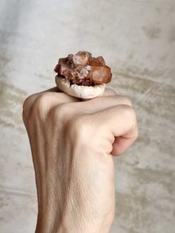 Alternative view of Aragonite Ring - Size 7.5