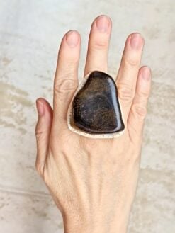 Alternative view of Tigers Eye Stone Ring - Size 8