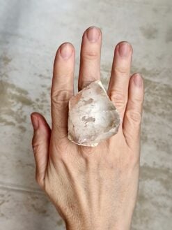 Quartz Geode Stone Ring - Size 9.5