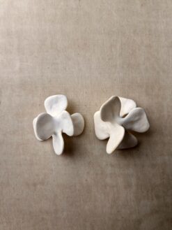 Alternative view of Vegan Ivory Pierced Earrings