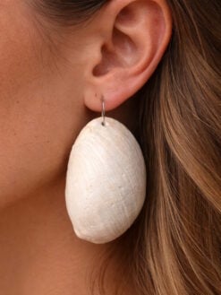 Vegan Ivory Faux Shell Pierced Earrings