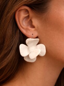 Vegan Ivory Pierced Earrings