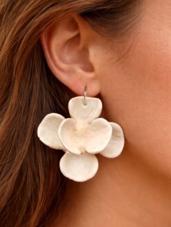 Vegan Ivory Pierced Earrings
