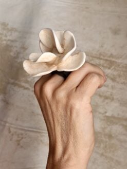 Alternative view of Vegan Ivory & Black Flower Ring - Size 7