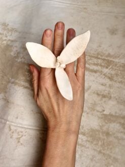 Vegan Ivory Flower Ring - Size 7.5