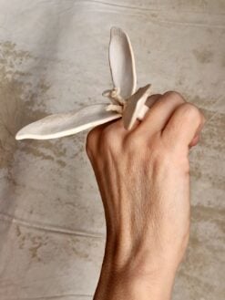 Alternative view of Vegan Ivory Flower Ring - Size 7.5