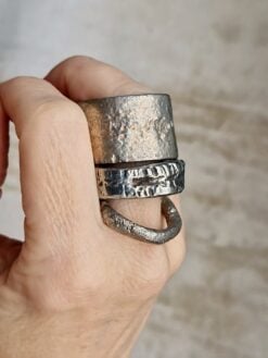 Alternative view of White Bronze Plated Alloy Rings (Set of 3) - Size 11