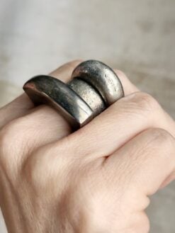 Alternative view of White Bronze Plated Alloy Rings (Set of 3) - Size 7