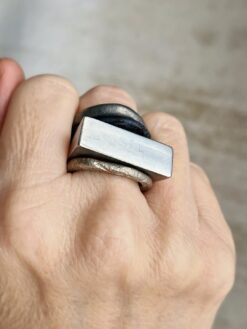 Alternative view of White Bronze Plated Alloy Rings (Set of 4) - Size 7.5