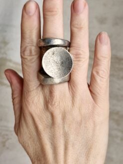 Alternative view of White Bronze Plated Alloy Rings (Set of 4) - Size 8