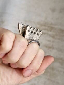 Alternative view of White Bronze Plated Alloy Rings (Set of 5) - Size 8.5