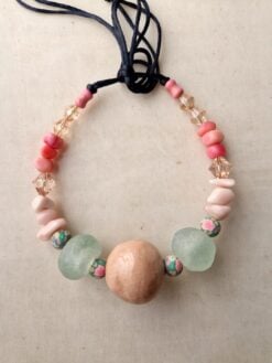 Pink & Blue Necklace (Adjustable Length)