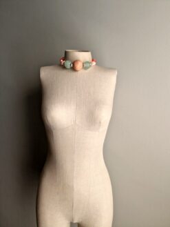 Alternative view of Pink & Blue Necklace (Adjustable Length)