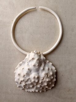 Alternative view of Vegan Ivory Collar Necklace with Faux Shell - Adjustable Size