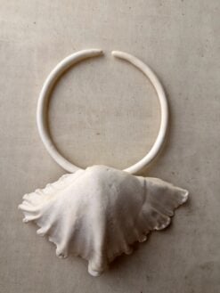 Alternative view of Vegan Ivory Collar Necklace with Faux Shell - Adjustable Size