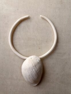 Alternative view of Vegan Ivory Collar Necklace with Faux Shell - Adjustable Size