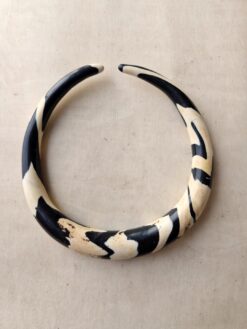 Alternative view of Black & Vegan Ivory Collar Necklace - Size Small