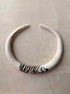 Alternative view of Vegan Ivory & Black Collar Necklace - Size Large