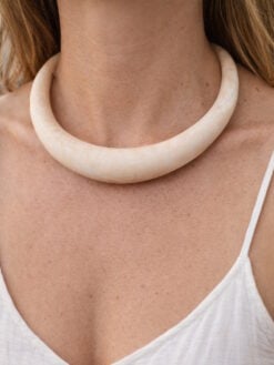 Vegan Ivory Collar Necklace - Size Large
