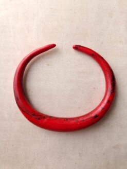 Alternative view of Red & Black Collar Necklace - Size Medium