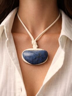 Blue Aventurine Crystal Necklace (Adjustable Length)