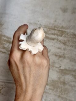 Alternative view of Vegan Ivory Sculptured Ring - Size 7