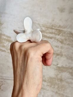 Alternative view of Vegan Ivory Sculptured Ring - Size 7.5