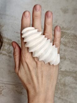 Vegan Ivory Sculptured Ring - Size 8