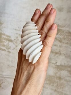 Alternative view of Vegan Ivory Sculptured Ring - Size 8
