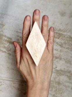 Vegan Ivory Sculptured Ring - Size 7.5