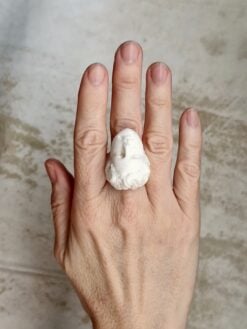 Alternative view of Vegan Ivory Sculptured Ring - Size 7.5