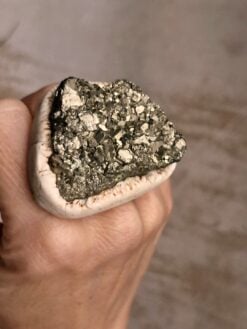 Pyrite Stone Ring - Size 7