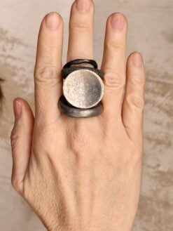 White Bronze Plated Alloy Rings (Set of 4) - Size 8