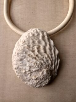 Alternative view of Vegan Ivory Collar Necklace with Faux Shell - Adjustable Size